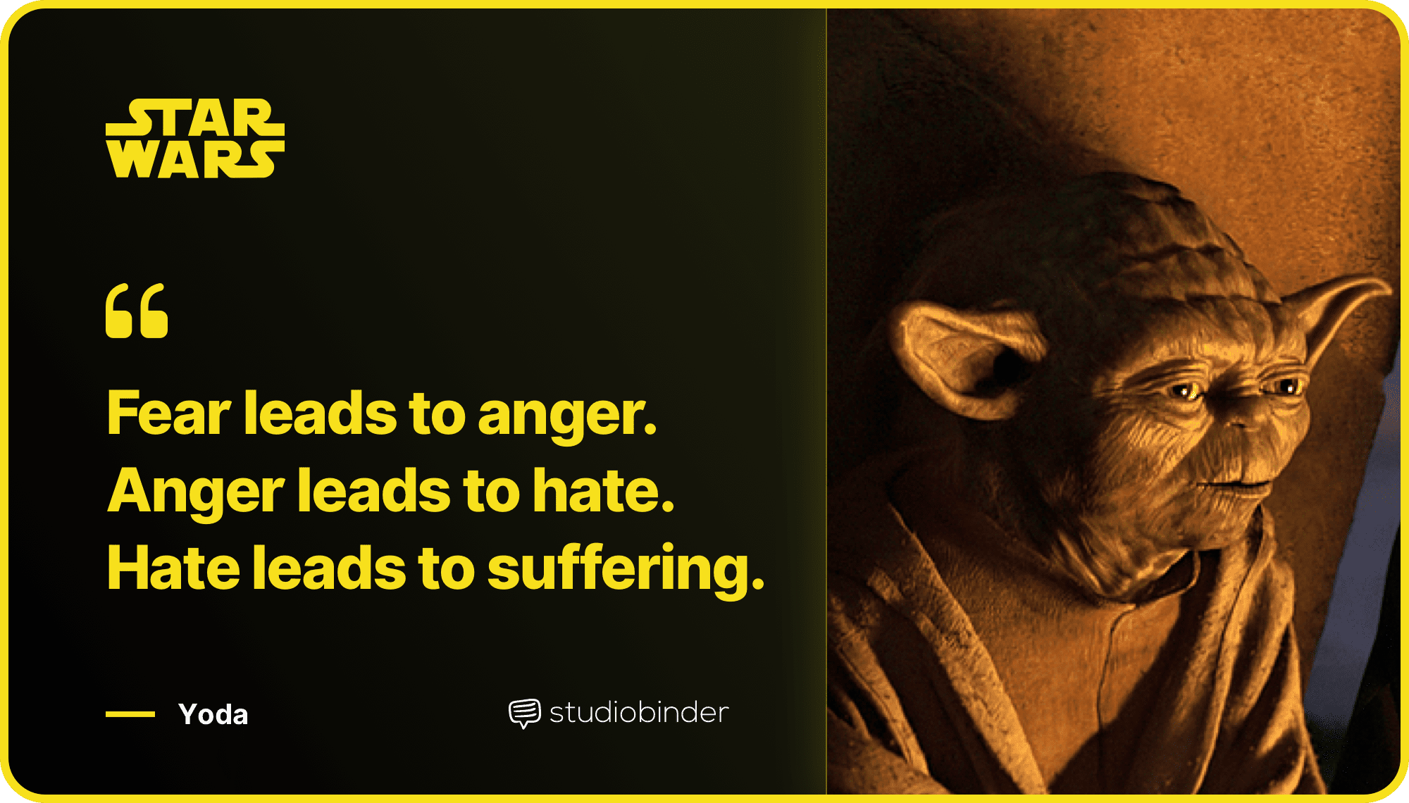 Star Wars Quotes Fear Leads To Anger Quote StudioBinder Star Wars Quotes Fear Leads To Anger Quote StudioBinder