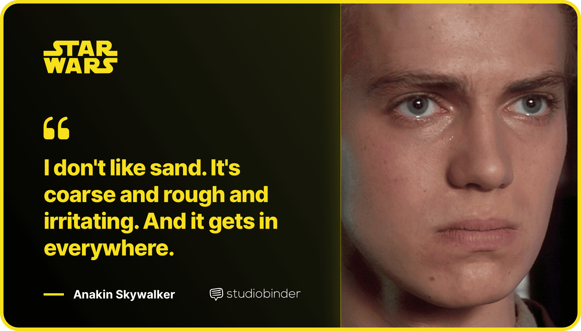 Star Wars Quotes I Dont Like Sand Quote StudioBinder Star Wars Quotes I Dont Like Sand Quote StudioBinder