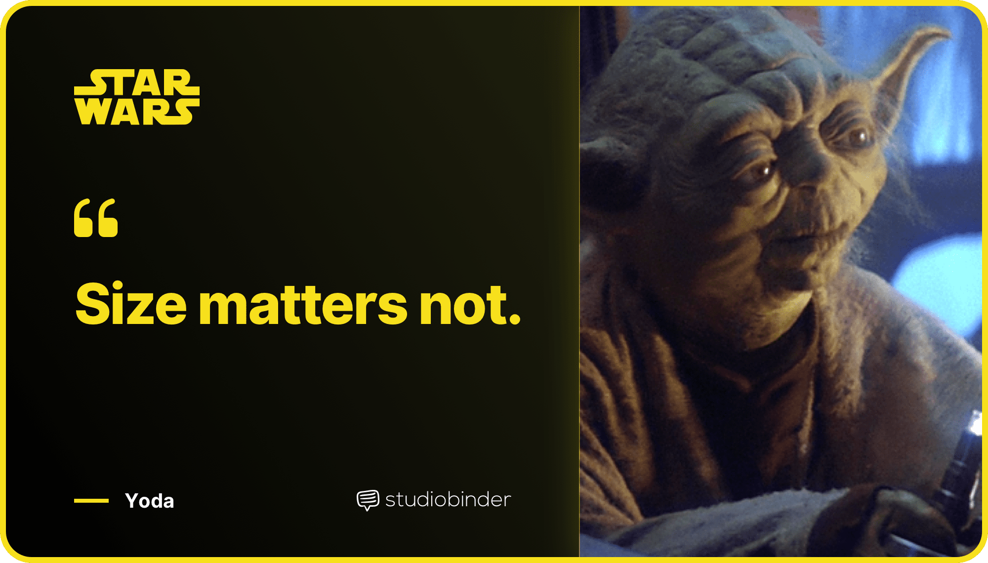 Star Wars Quotes Size Matters Not Quote StudioBinder Star Wars Quotes Size Matters Not Quote StudioBinder