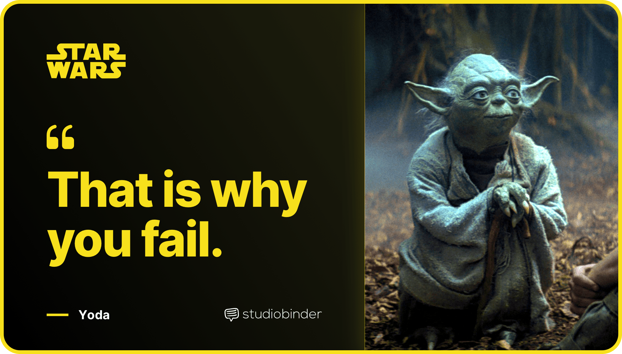 Star Wars Quotes That Is Why You Fail Quote StudioBinder Star Wars Quotes That Is Why You Fail Quote StudioBinder