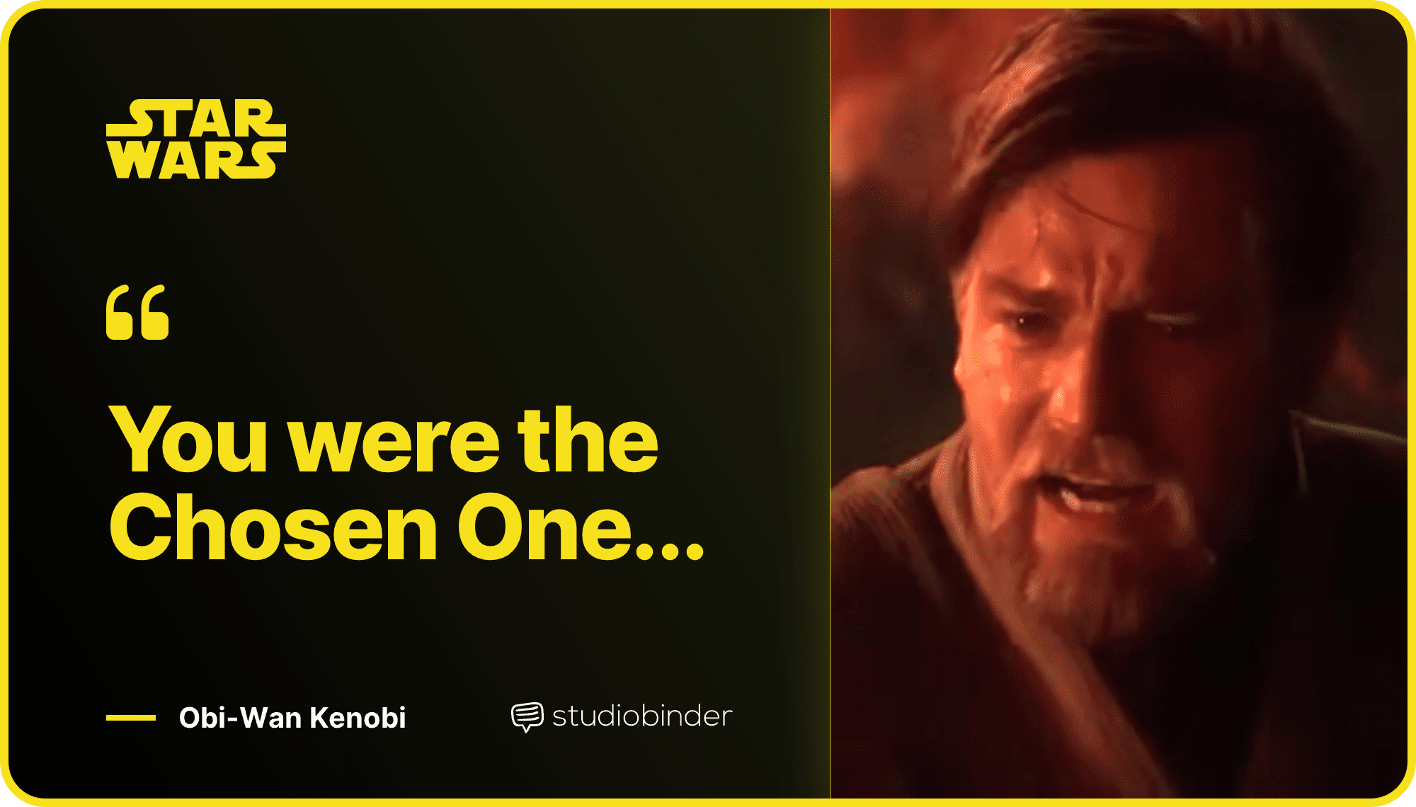 Star Wars Quotes You Were The Chosen One Quote StudioBinder Star Wars Quotes You Were The Chosen One Quote StudioBinder