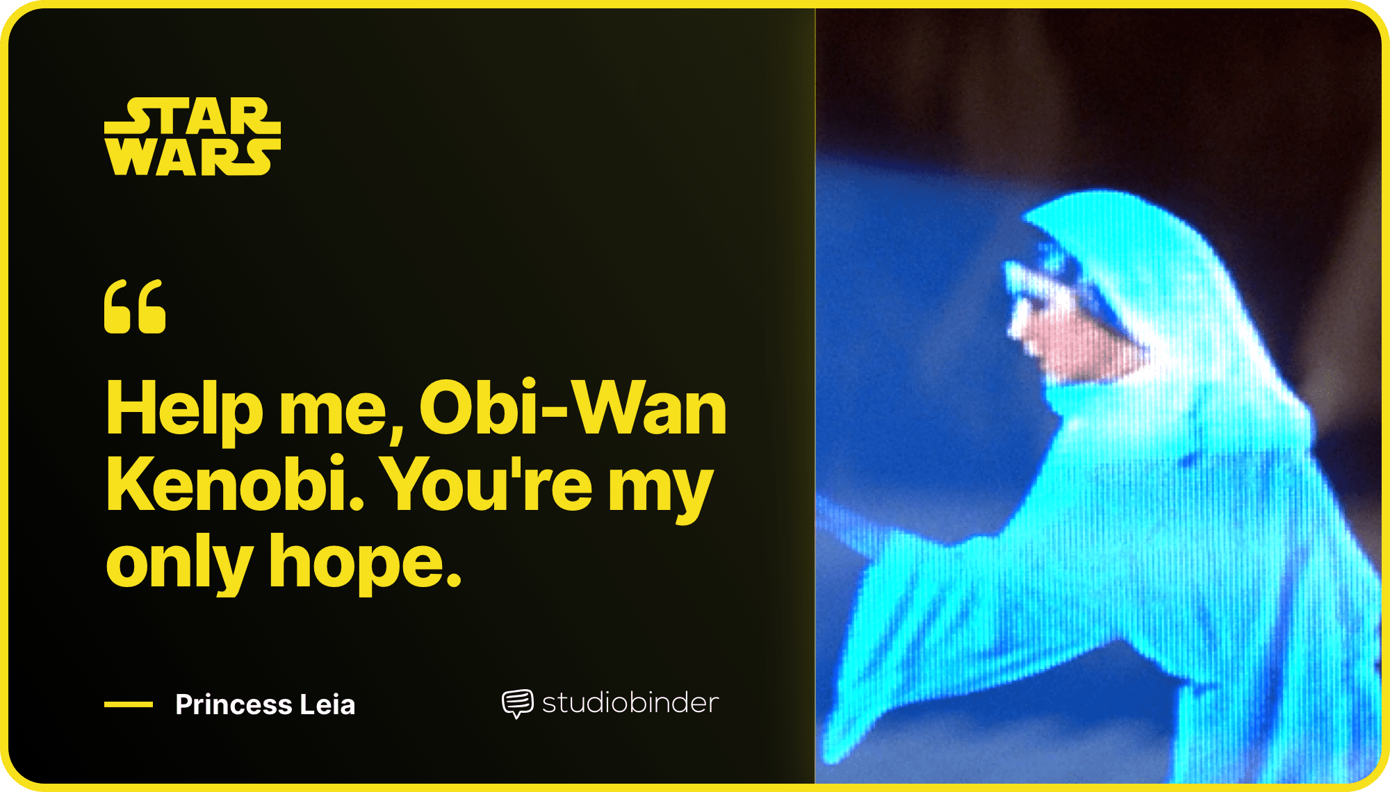 Star Wars Quotes Youre My Only Hope Quote StudioBinder Star Wars Quotes Youre My Only Hope Quote StudioBinder