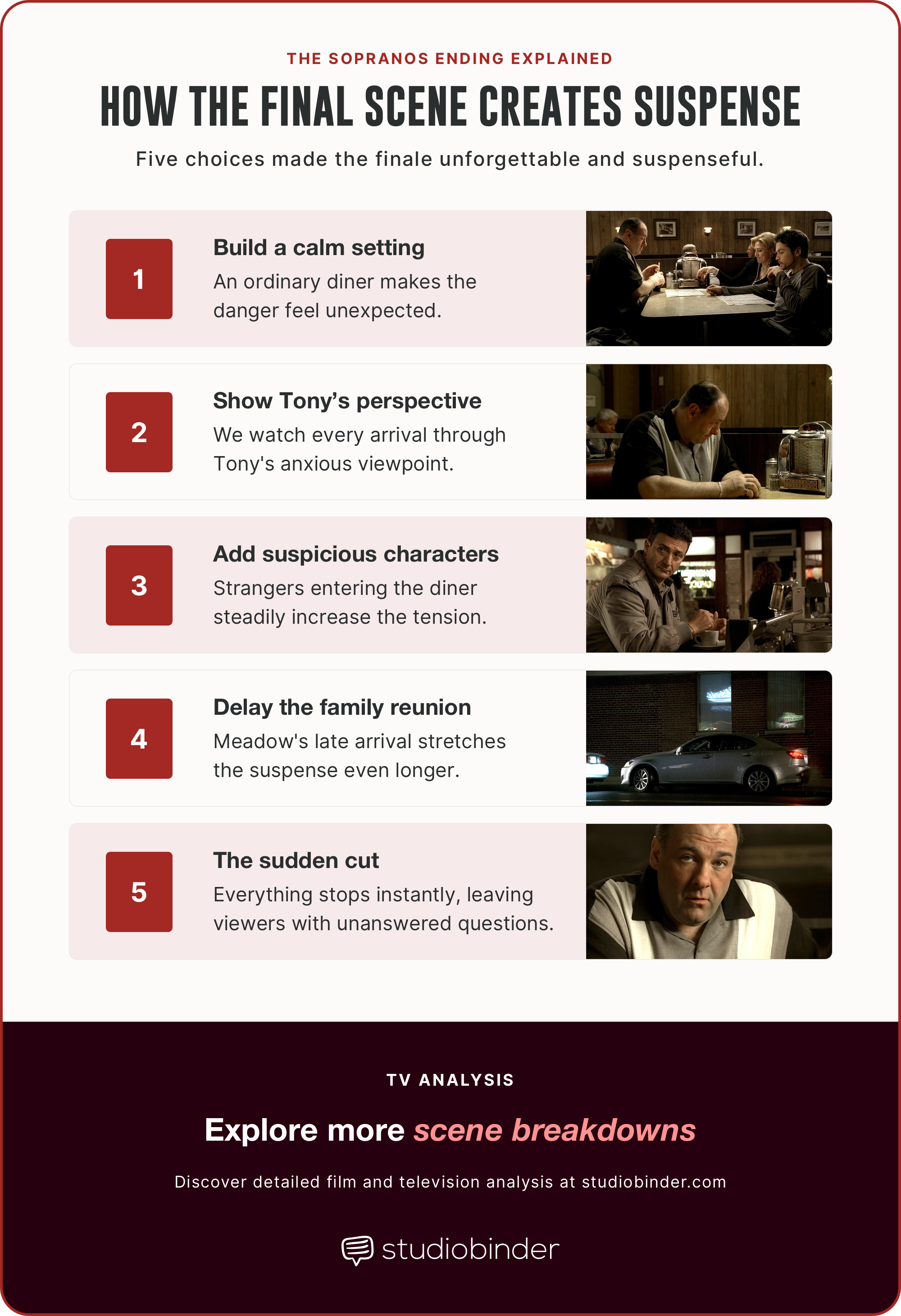 The Sopranos Ending Explained How the Final Scene Creates Suspense StudioBinder The Sopranos Ending Explained How the Final Scene Creates Suspense StudioBinder