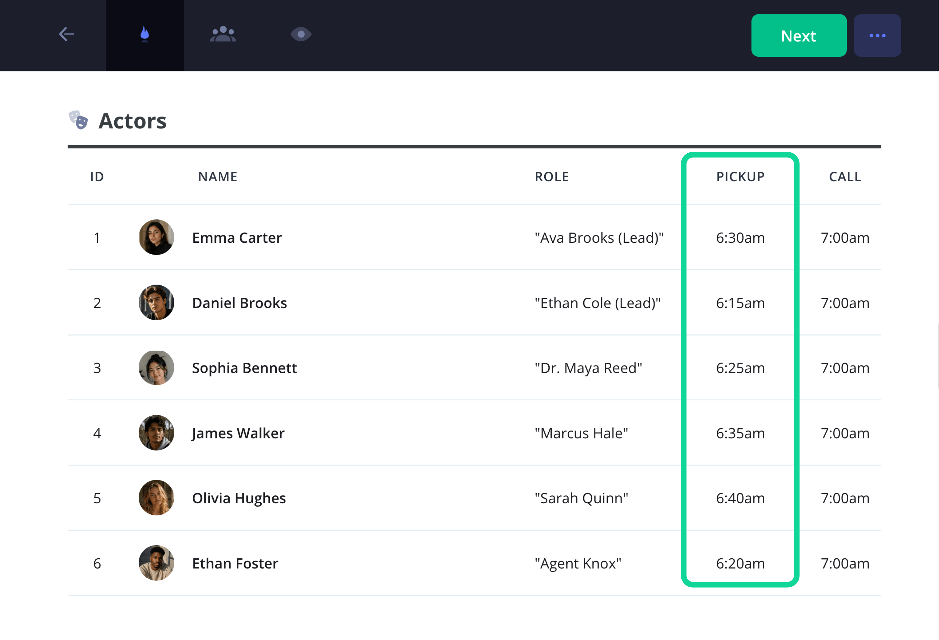 Actor Call Sheet Template Update Talent Call Time StudioBinder Actor Call Sheet Template Update Talent Call Time StudioBinder
