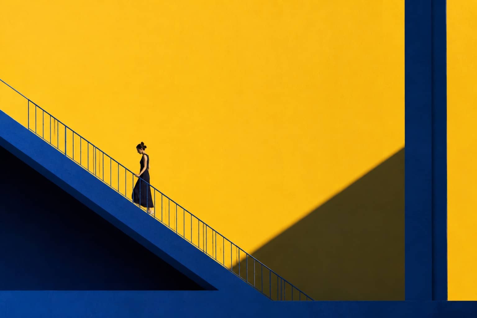 Best High Contrast Photography Examples with Color Staircase Best High Contrast Photography Examples with Color Staircase