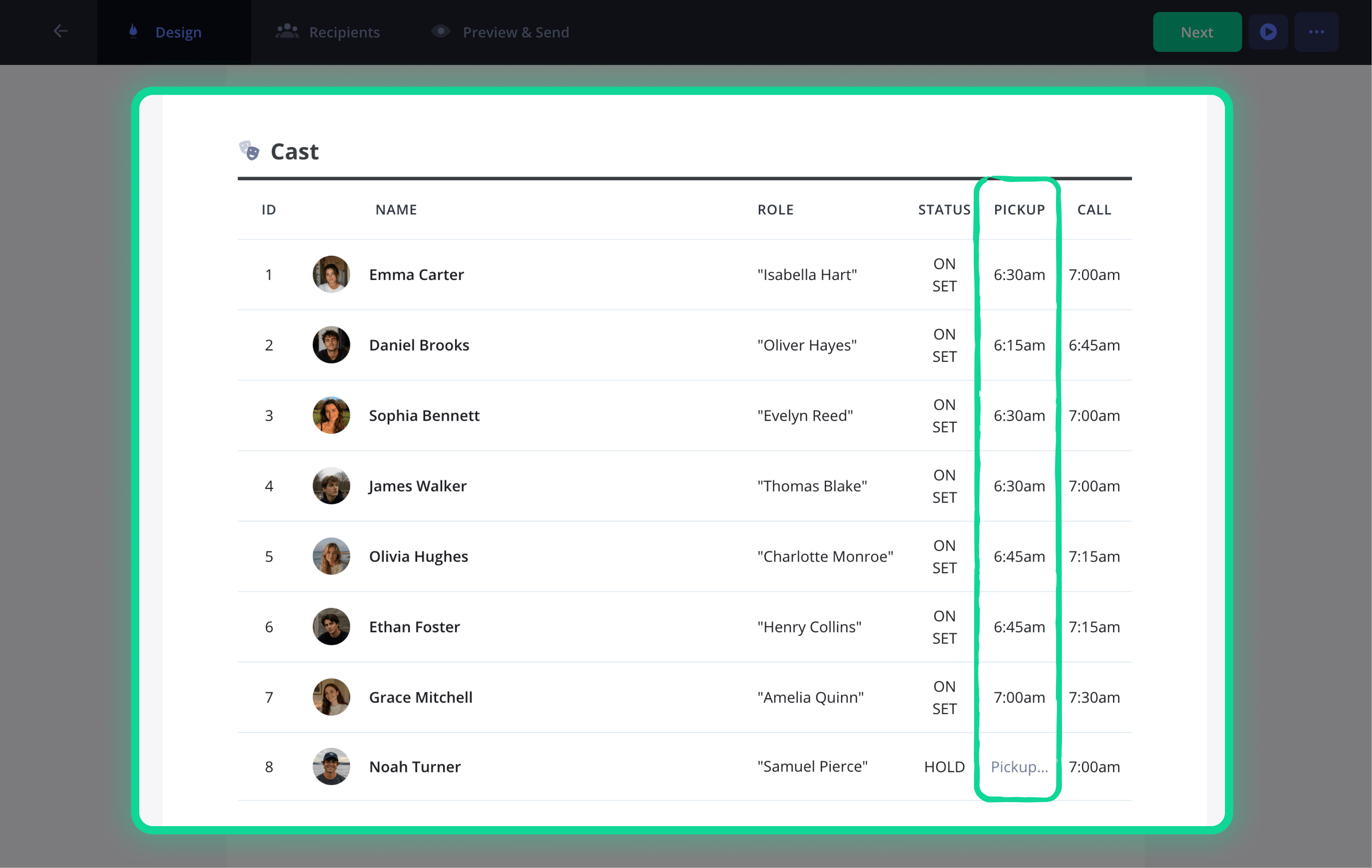 Rehearsal Call Sheet Template Update Talent Call Time StudioBinder Rehearsal Call Sheet Template Update Talent Call Time StudioBinder