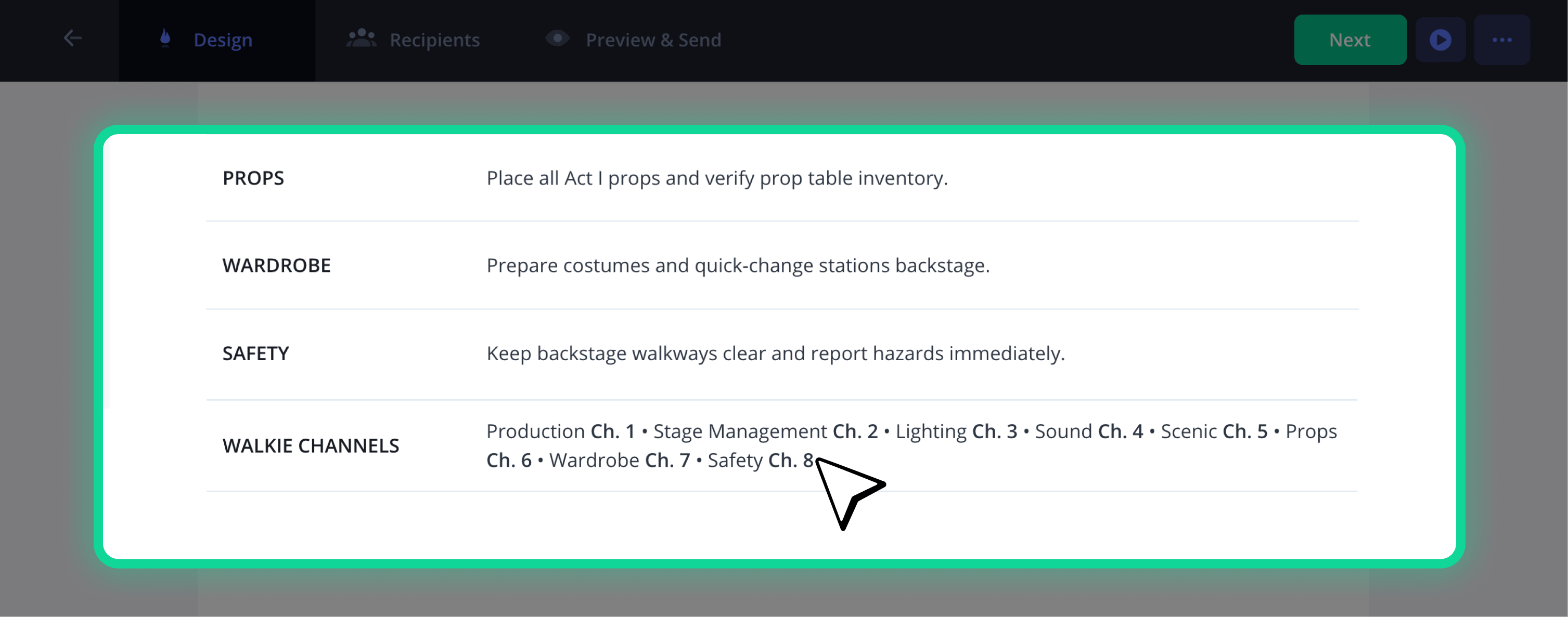 Rehearsal Call Sheet Template Walkie Channels StudioBinder Rehearsal Call Sheet Template Walkie Channels StudioBinder