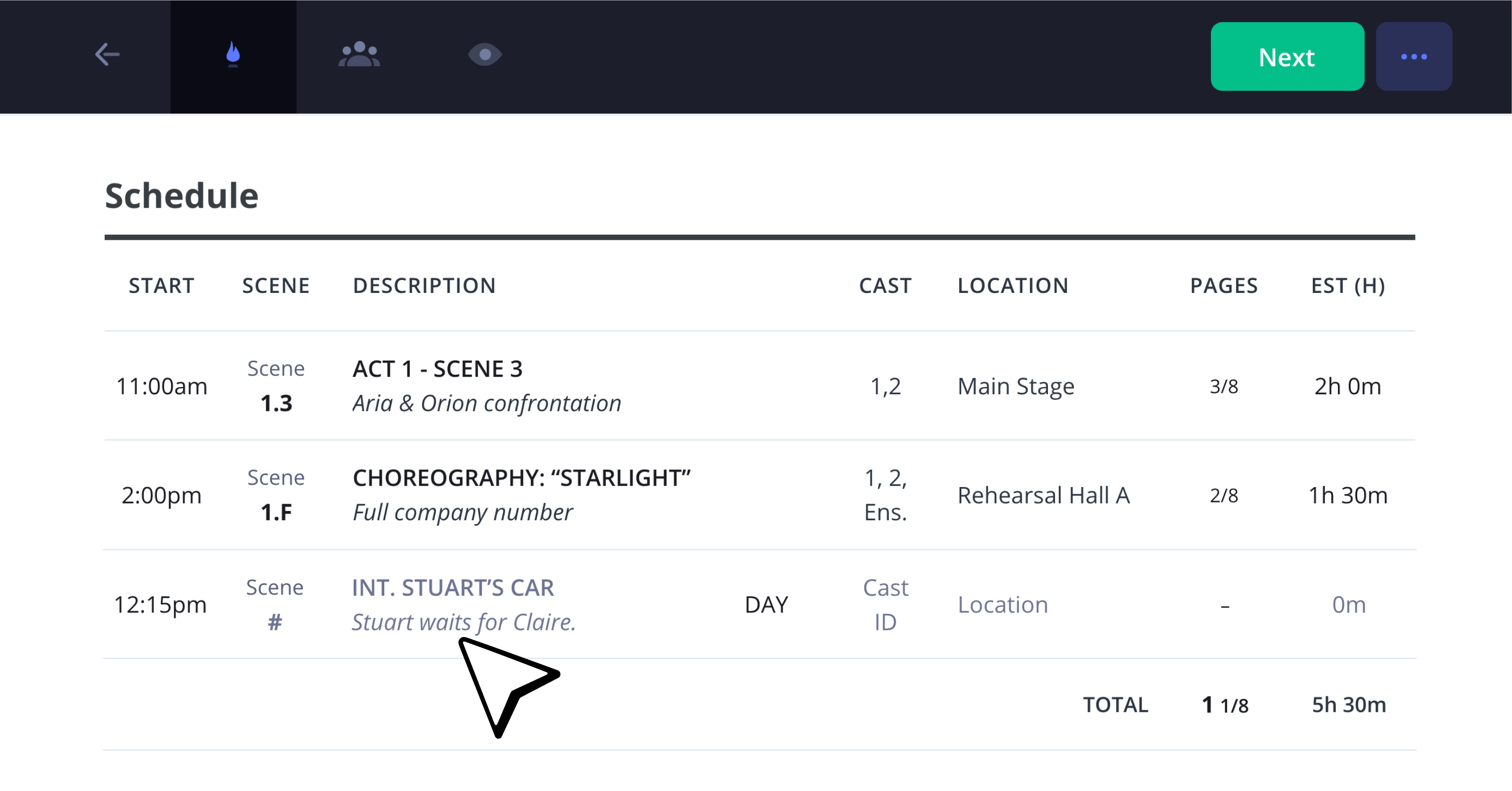Theatre Call Sheet Template Daily Shooting Schedule StudioBinder Theatre Call Sheet Template Daily Shooting Schedule StudioBinder