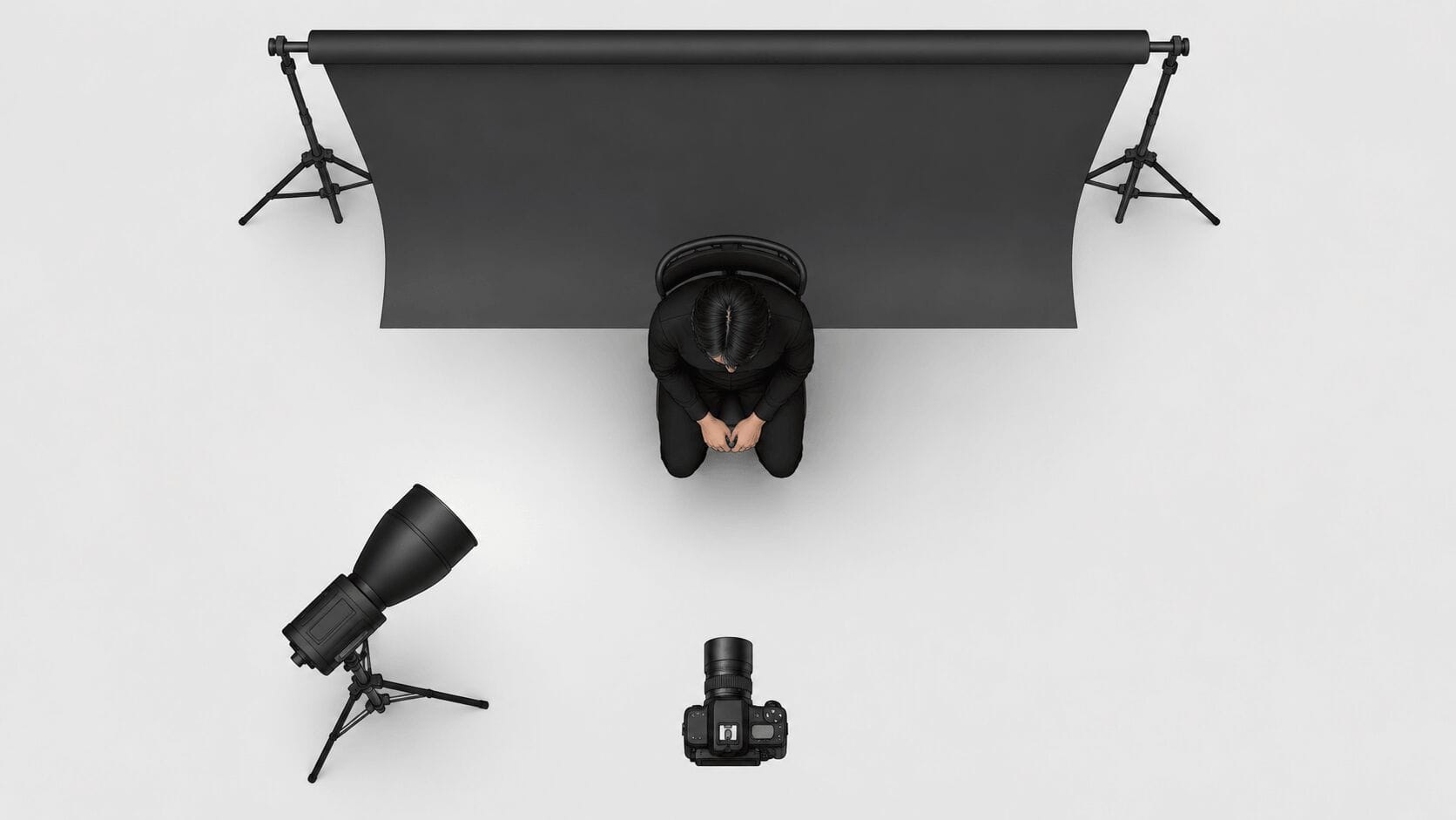 Loop lighting portrait setup Loop lighting portrait setup
