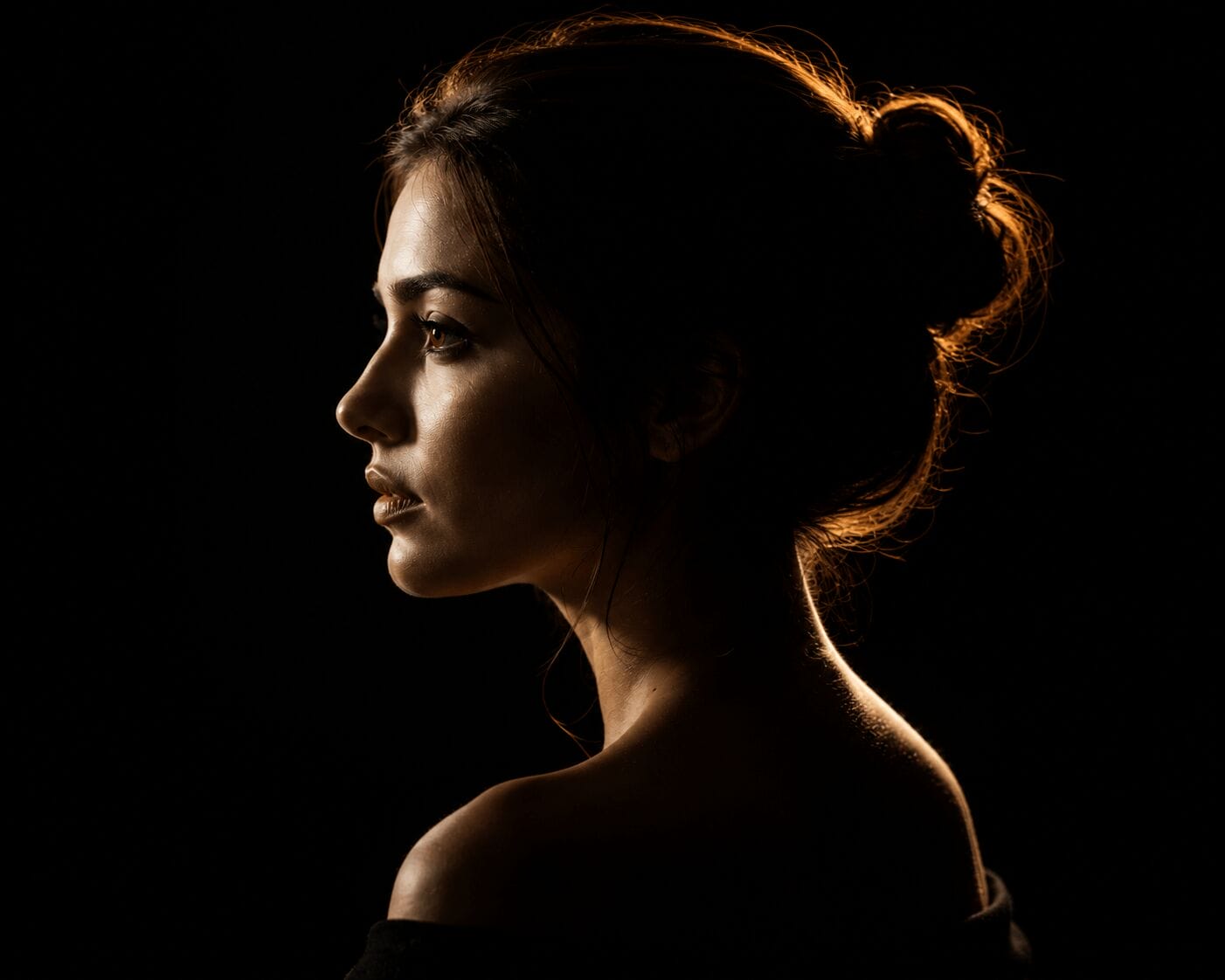 Rim light portrait example Rim light portrait example