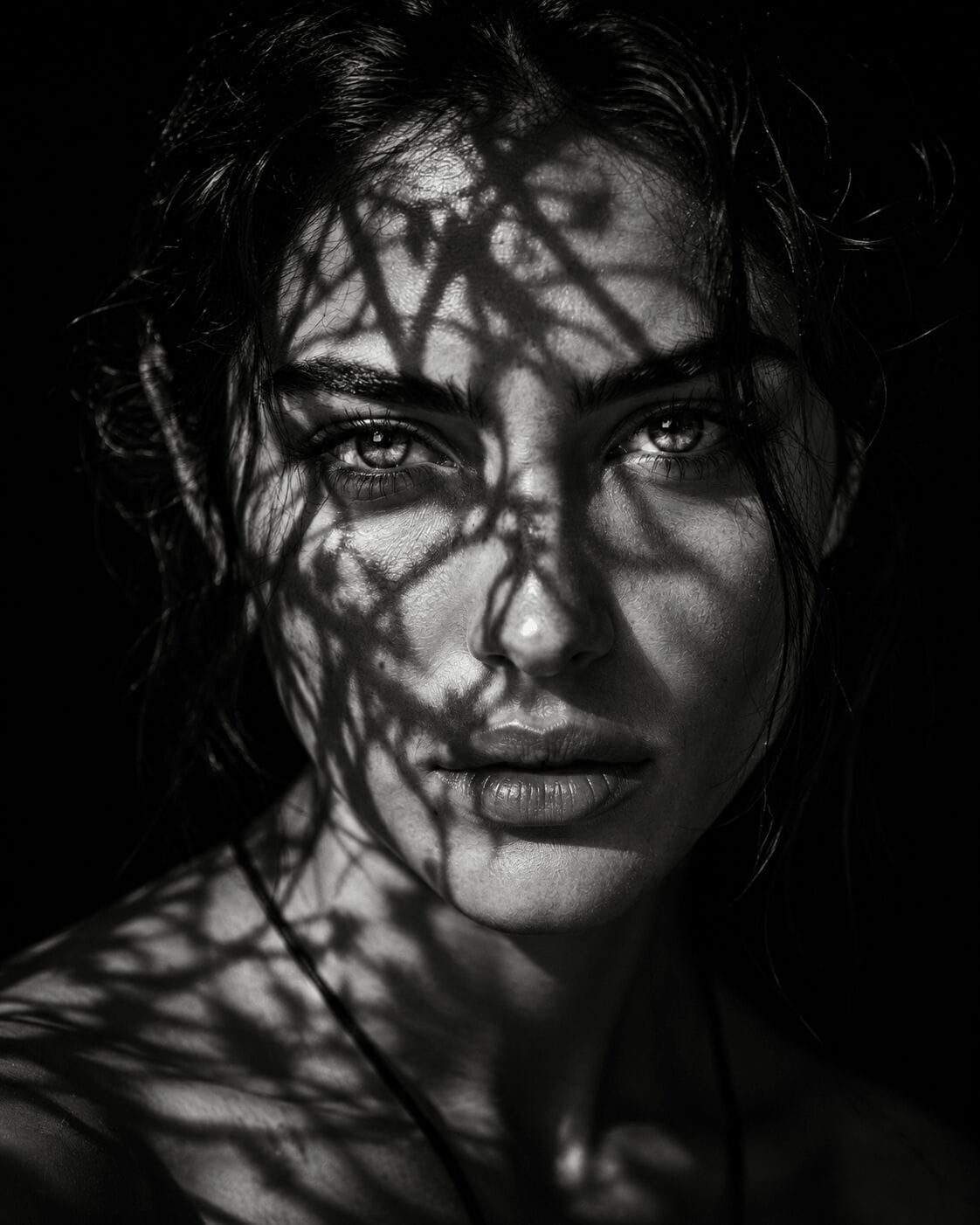 Shadows in black and white portrait photos Shadows in black and white portrait photos